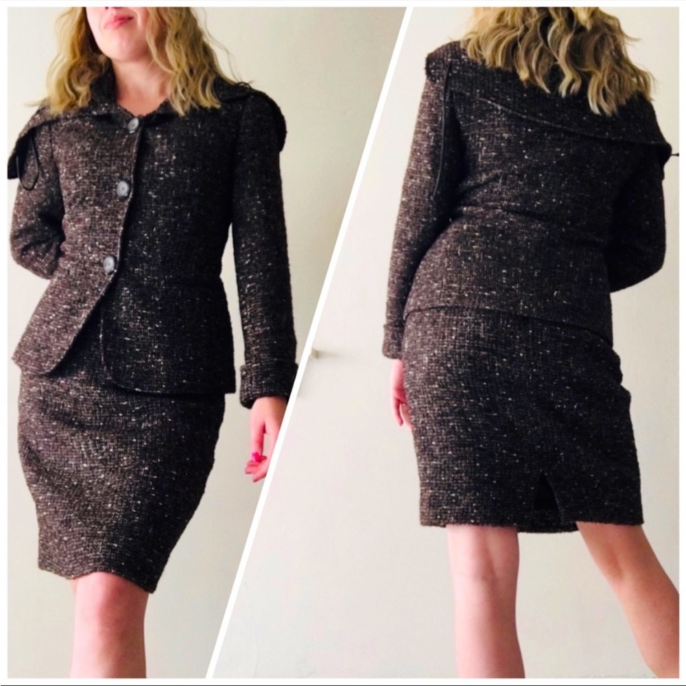 Alpaca Tweed Blend Skirt Suit Set Lafayette 148
New York 🍁